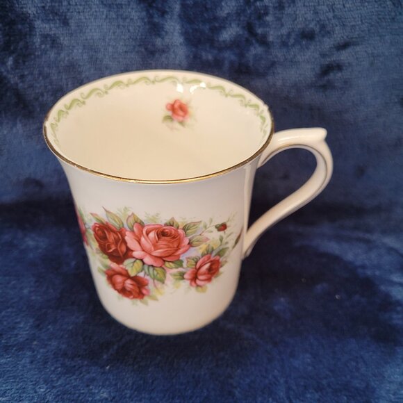 Queens Fine Bone China Mug ~ Rose - Picture 1 of 4